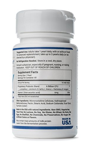 Daily Probiotic 60-Day Supply Time Release Pearls. 6 Billion CFU, Delivers 15X More Good Bacteria- 6 Strains That Relieve Bloated Stomach & Acid Reflux. Daily Intestinal, Digestive & Brain Health - Image 3