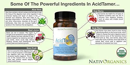 Natural Acid Reflux Relief USDA Organic Antacid Acid Reflux Supplement – 100% Vegan Powerful Acid Reducer For Fast Natural GERD And Heartburn Relief - 60 Vegan Caps - AcidTamer - Image 4