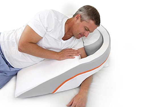 MedCline Advanced Positioning Wedge – No Slide Anti-Acid Reflux/GERD Wedge Pillow for Benefits of Side Sleeping with Incline (Medium Height 5'4" to 5'8" Max Weight 220 lbs)