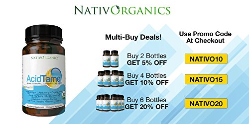 Natural Acid Reflux Relief USDA Organic Antacid Acid Reflux Supplement – 100% Vegan Powerful Acid Reducer For Fast Natural GERD And Heartburn Relief - 60 Vegan Caps - AcidTamer - Image 2
