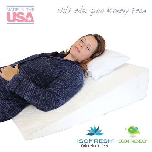 Acid Reflux Wedge Pillow (32"x30"x7") with Memory Foam Overlay and Removable Microfiber Cover "BIG" by Medslant. Recommended size for GERD and other sleep issues. - Image 2