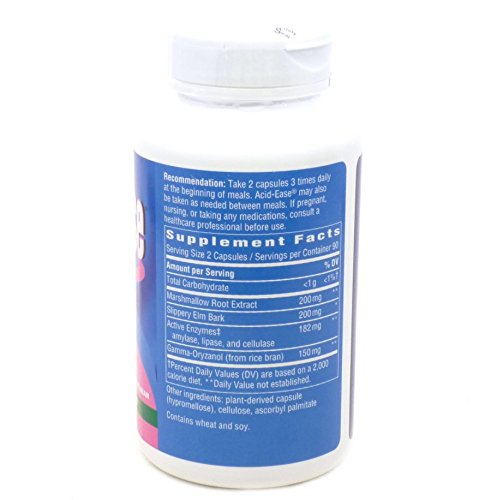 Enzymatic Therapy Acid-Ease Digestion Formula for Sensitive Stomachs, 180 Veg Capsules - Image 3