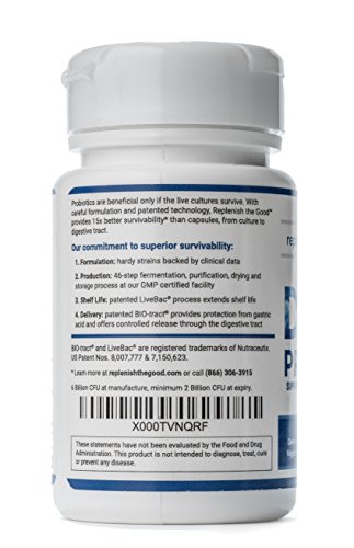 Daily Probiotic 60-Day Supply Time Release Pearls. 6 Billion CFU, Delivers 15X More Good Bacteria- 6 Strains That Relieve Bloated Stomach & Acid Reflux. Daily Intestinal, Digestive & Brain Health - Image 4