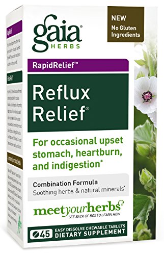 Gaia Herbs Rapidrelief Reflux Relief Tablets, 45 Count